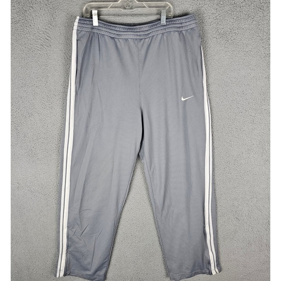 Nike Other - Nike Pants Mens Large Gray Basketball Track Mesh Side Stripe Warm Up Baggy Y2K